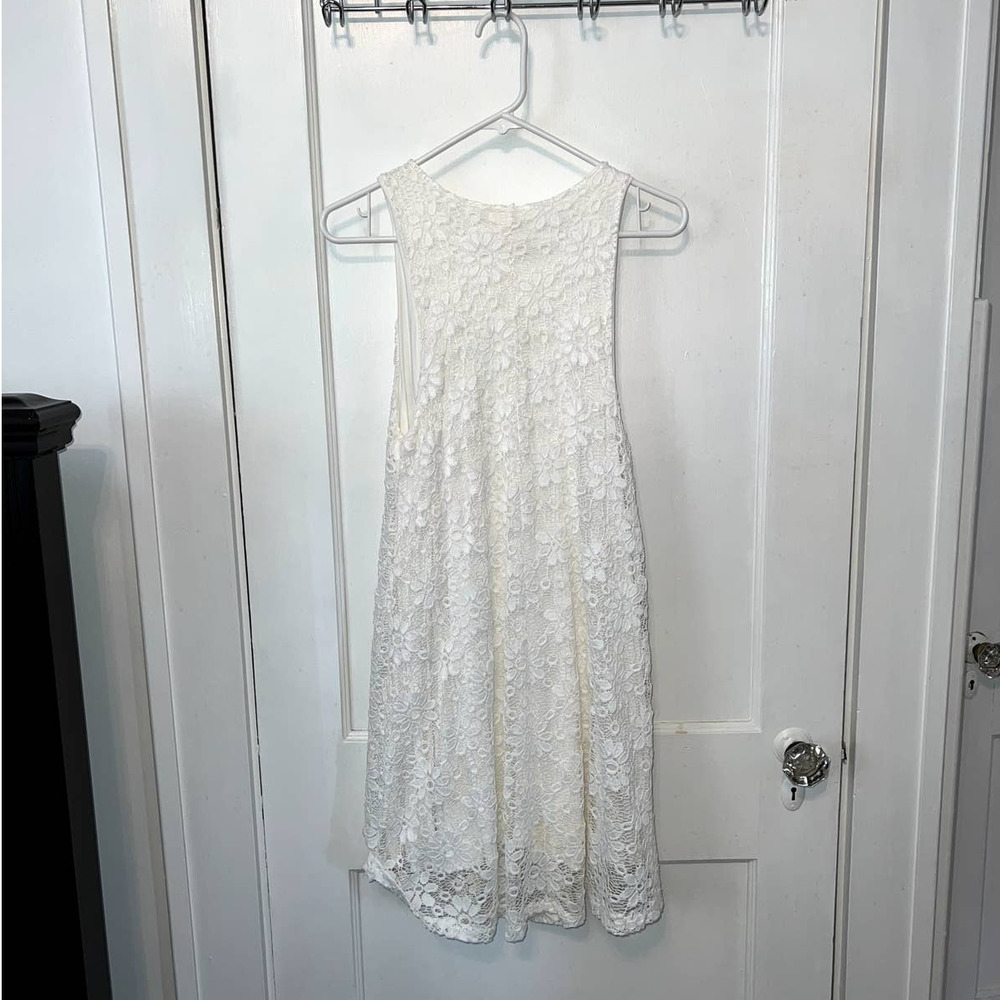 2/$15 sale! Ginger G white lace tank swing dress size L - Picture 4 of 6